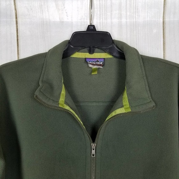 Patagonia Green Synchilla Zip Up Jacket Size XL - Picture 3 of 8